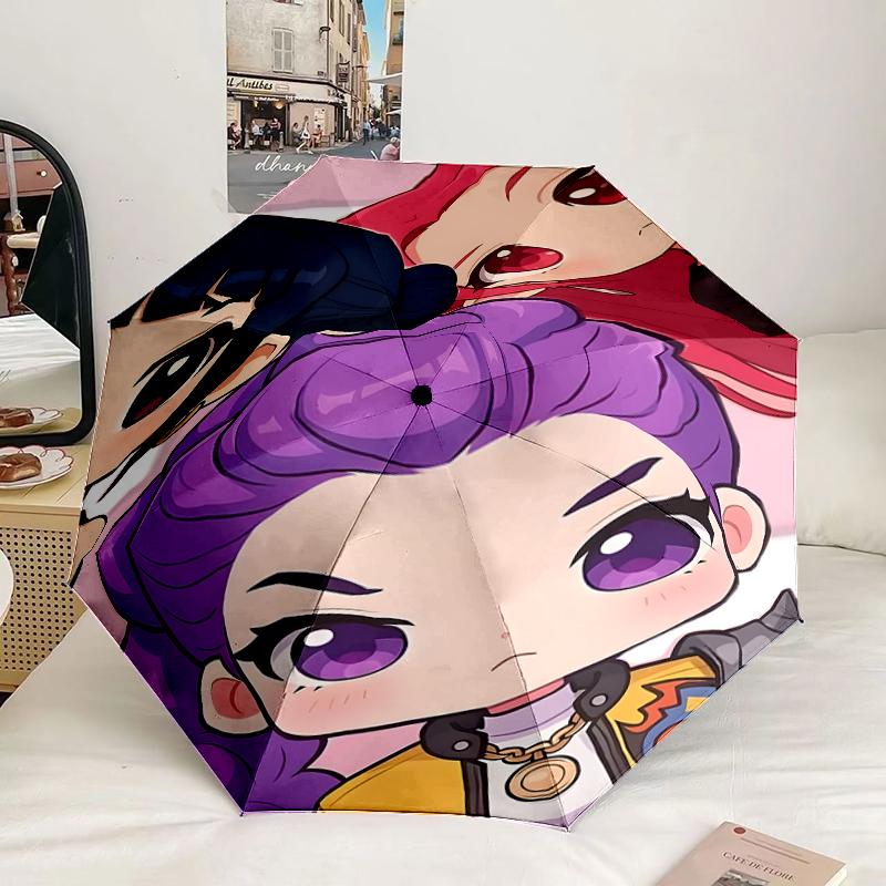 Kpop cartoon Umbrella 8-Frame for Travel, camping, Casual Lightweight Portable Umbrella, Essential for every family Holidays Gift