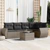 VidaXL Garden Lounge Set with Cushions 6 Pcs, Patio Sofas, Patio Furniture Set, Outdoor Furniture, Grey 3221339