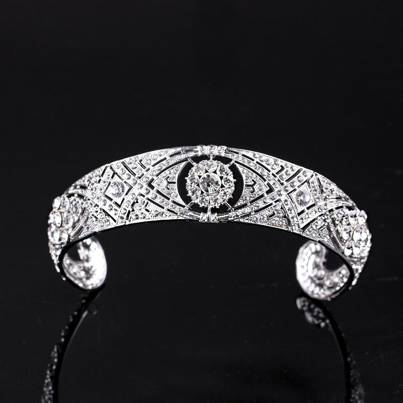 Royal Rhinestone Crystal Wedding Tiara Hair Jewelry Queen Crown Headband Bridal Hair Accessories Princess Hair Bands