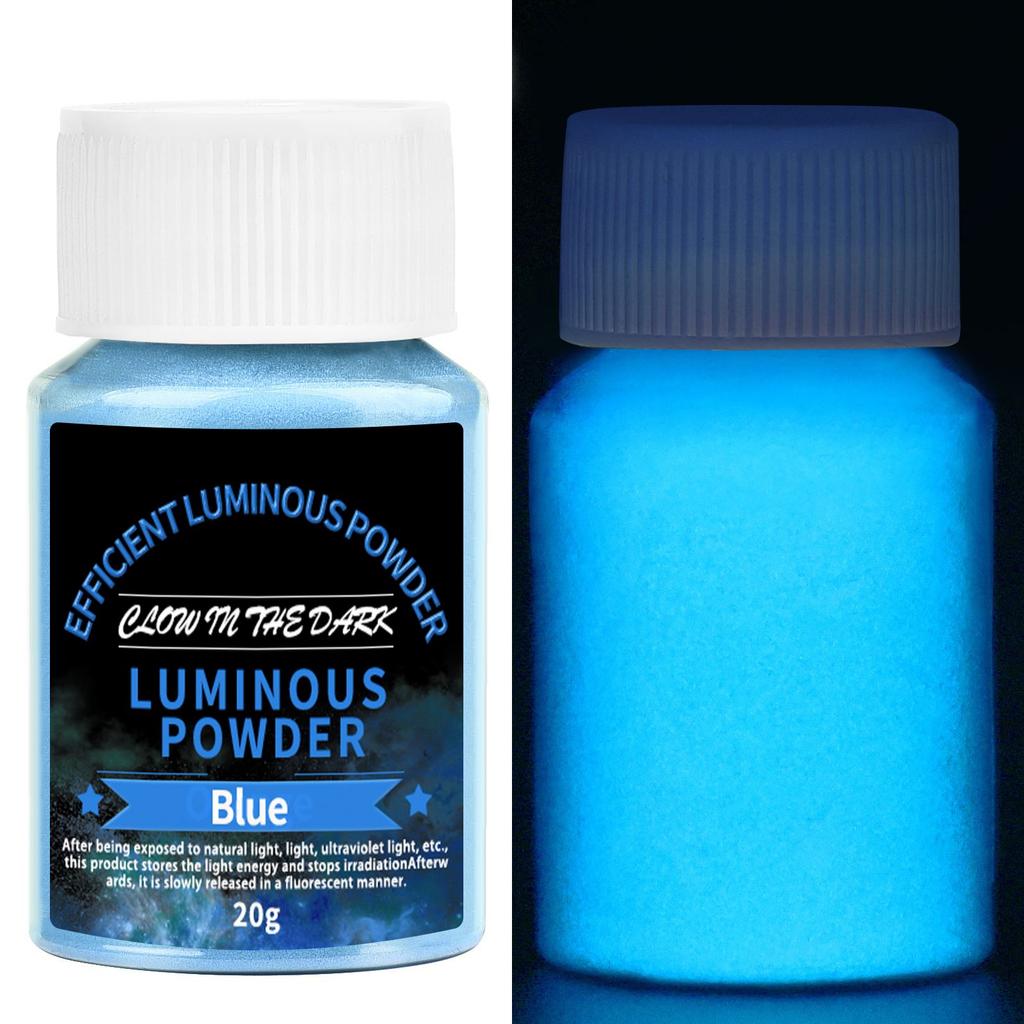 20g Polvere Fluorescente Vernice Luminosa Pigmento Resina Epossidica Pittura Fai da Te Unghie Brilla al Buio Trucco Pittura Corporea Decorazione Festa