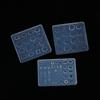 Nail Art Mini Dinner Plate Mold 3D Relief Manicure Templates Nail Art Transparent Silicone Nail Mold
