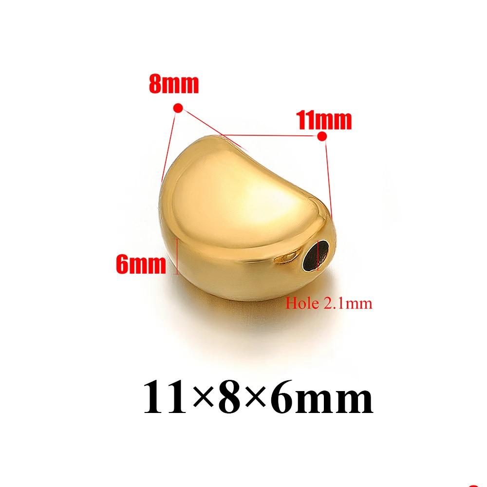 10Pcs Stainless Steel Gold Color Star Heart Spacer Beads for Bracelet Findings Necklace Earrings Making DIY Jewelry Accessories