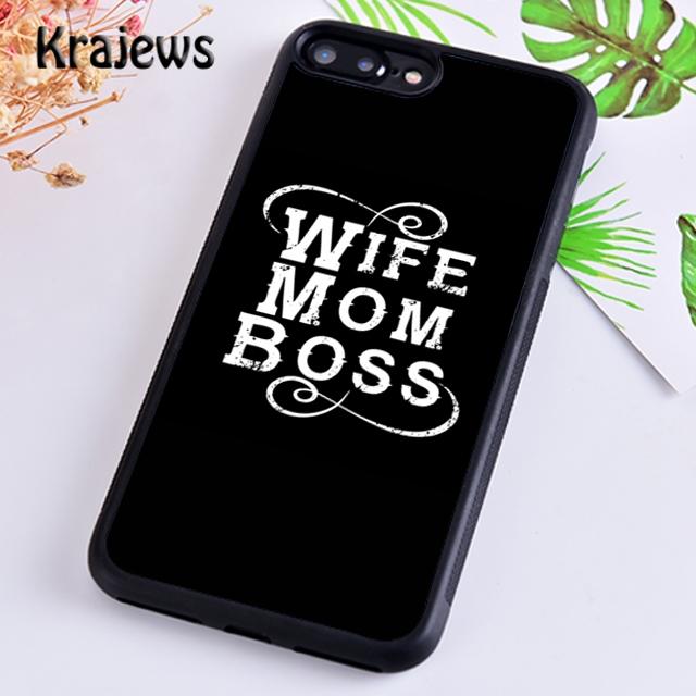 Krajews Super Wife Boss Mom Phone Case Cover For iPhone 17 Air 16 15 14 Plus 11 12 13 Pro Max Coque Fundas