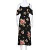 Fashion Women's Print Sexy Halter Short Sleeved Summer Dress
