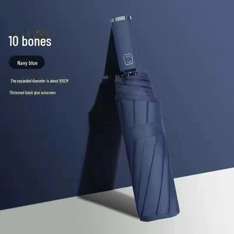 

Автоматический складной зонт в корейском стиле: 24 кости, двойное назначение: защита от солнца и дождя, большой черный дизайн