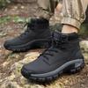 Fashion Fashion Men's Desert Combat Boots Outdoor Leather Hiking Shoes Male Comfortable High Top Walking Shoe All-match Male Ankle Boots