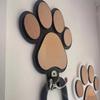 Chic Wooden Paw Print Wall Hook Handcrafted Towel & Clothes Hanger, Polished Finish for Bedroom Bathroom & Home Decor