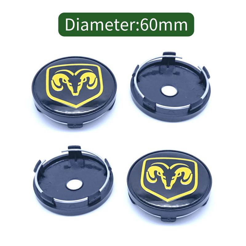 54/60/63mm 4PCS Car Wheel Hub Caps Center Cover for Dodge AVENGER CALIBER CARAVAN Challenger CHARGER DART DURANGO JOURNEY RAM PP2