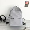 Schoolbag large capacity solid color backpack female Korean version simple versatile schoolbag male junior high school backpack female