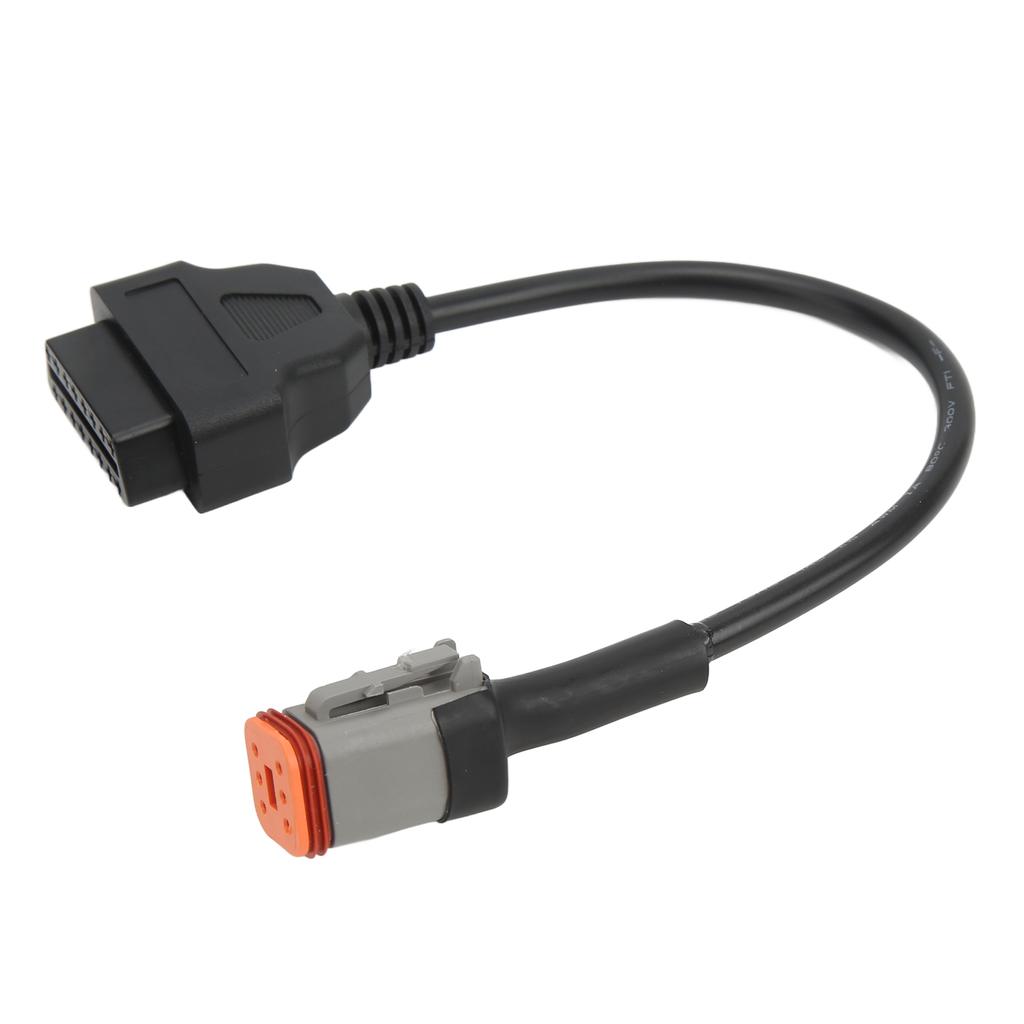 Motorcycle OBD2 6 Pin Diagnostic Adapter Convenient Cable Fuel Efficient for Safe Riding