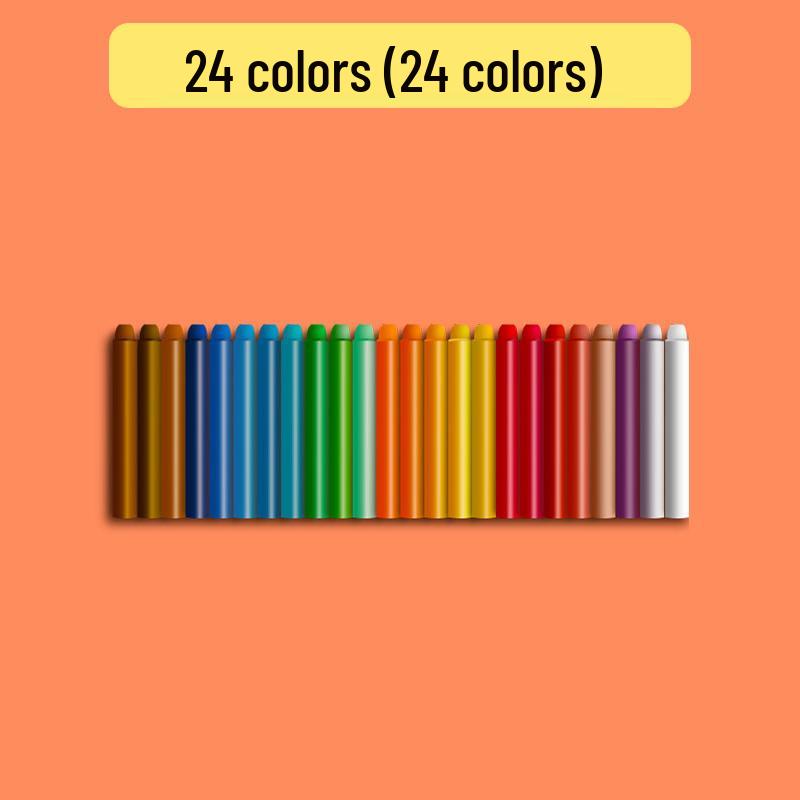 36-Color Dustless Water-Soluble Chalk Set: Odorless, Bright, with Pen Holder Clip for Kids and Teachers