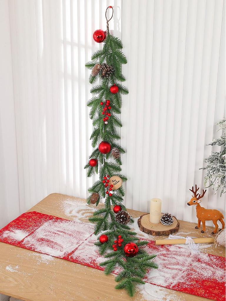 Enchanted Snowy Christmas Rattan Wreath for Window and Mall Displays