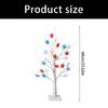 Glowing Plastic Patriotic Tree LED Light Illuminated LED Independence Day Tree Ornament For Tabletop Shelf and Garden