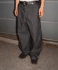 FIELDMANUAL Striped Wide Denim Pants Black