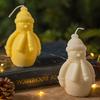 3D Cute Christmas Snowman Fragrance Candle Silicone Mold DIY Resin Plaster Mold Gypsum Clay Mold Home Festival Decor Ornament