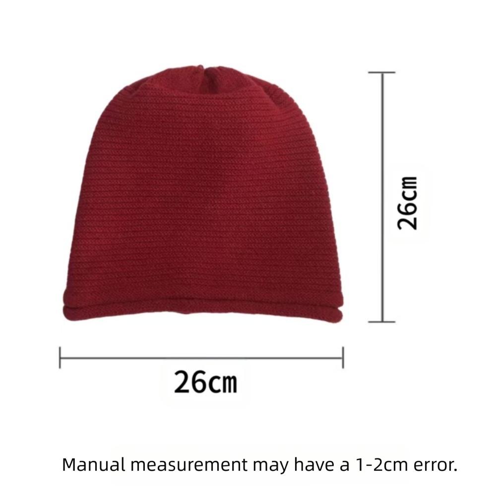 Soft Winter Knitted Hat Warm Ear Protection Hat Casual Beanies  Outdoor