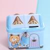 With Key Lock House Coin Box Metal Coin Safe Storage Box House Shape Piggy Bank  Christmas Gift
