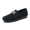 Classic Retro Green Men's Loafers Shoes Flats Handmade Suede Moccasin Casual Shoes Men Slip-on Driving Footwear mocasines hombre