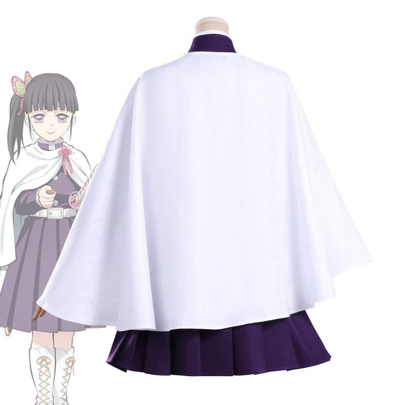 Demon Slayer Tsuyuri Kanao Cosplay Costume Wig Set Anime Game Role Play Outfit
