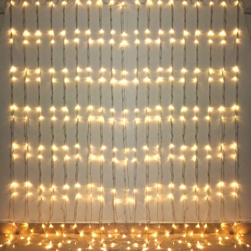 LED Waterfall Flowing Net Lights: Outdoor Waterproof Festival Decoration Fairy Lights for a Romantic Atmosphere