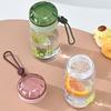 Water bottle plastic cup large capacity female student Korean cute water cup high value easy cup with scale anti-drop cup