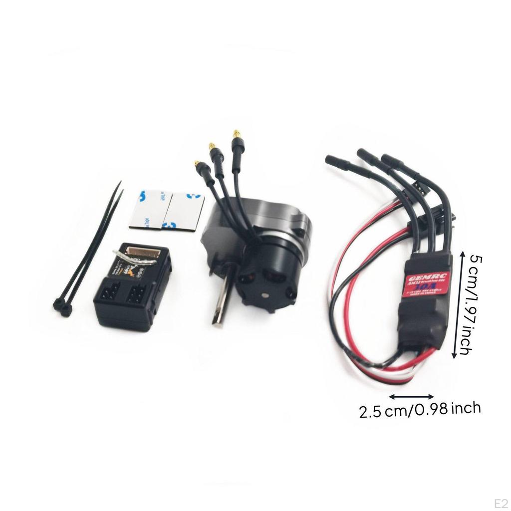 Motor and ESC Combo Rotational Force Compensation Outrunner with Metal Gearbox Upgrade Part RC