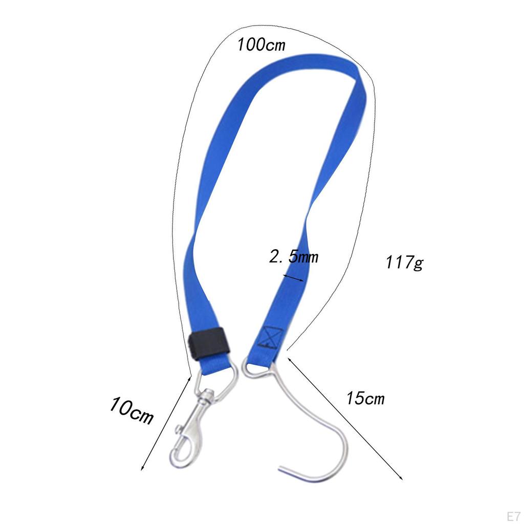 Diving Hook, Stainless Steel Hook with 39" Line And Snap Clip for Underwater Activities