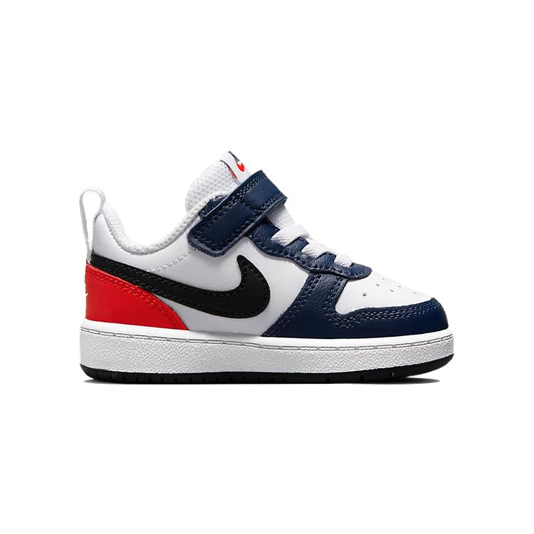Nike Court Borough Low 2 TD USA Baby Sneakers White Midnight-Navy Black DO7448-101
