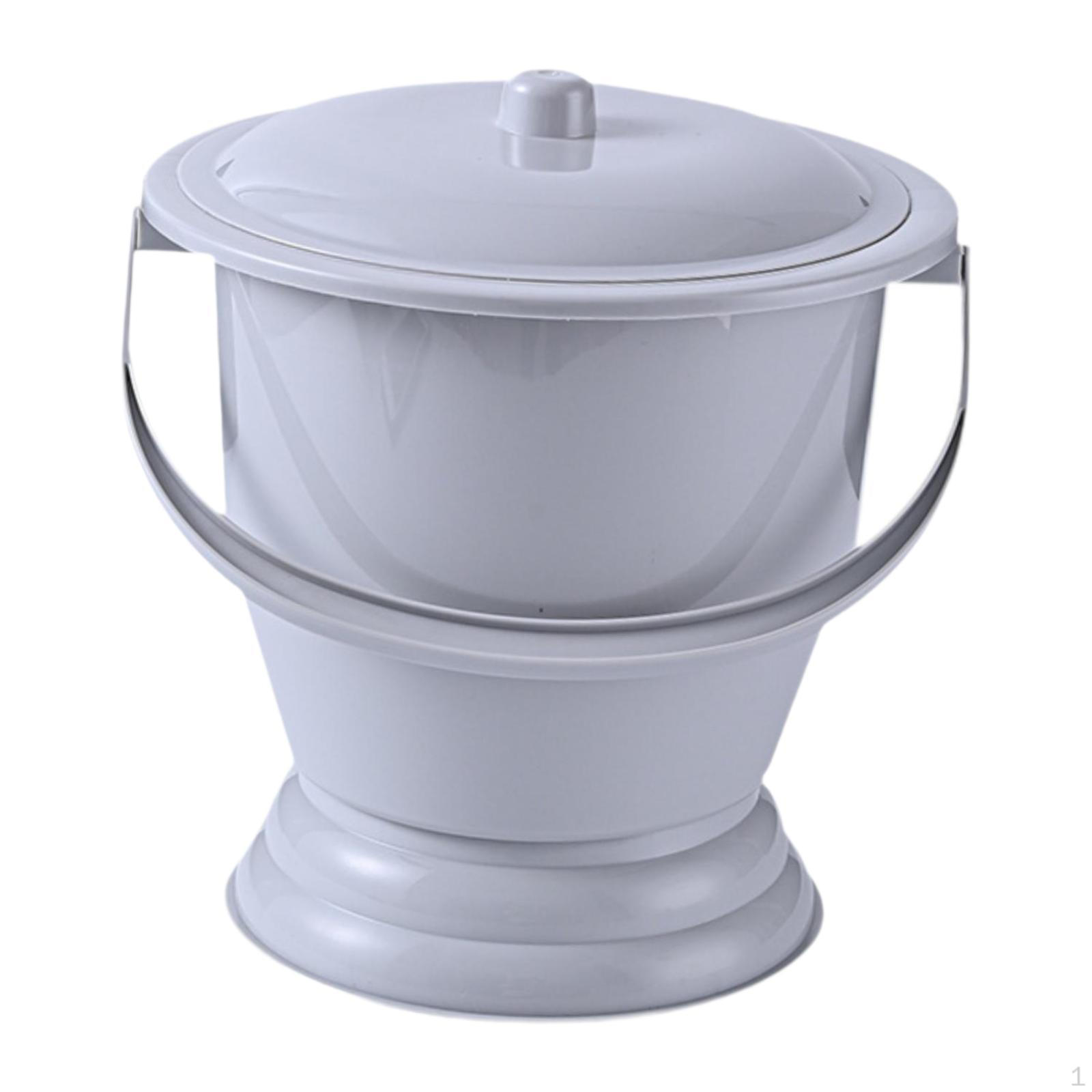 Moonice Commode Pot met Deksel, Reisurinaal voor Kinderen en Volwassenen grijze kleur