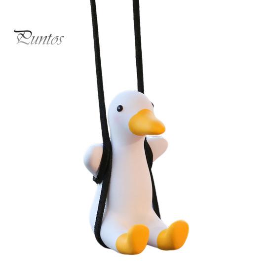 

Качающаяся утка, подвесное украшение для автомобиля, домашний офис, зеркало заднего вида автомобиля, мультяшная утка, подвесное украшение в виде животного, подарок на день рождения, Рождество A