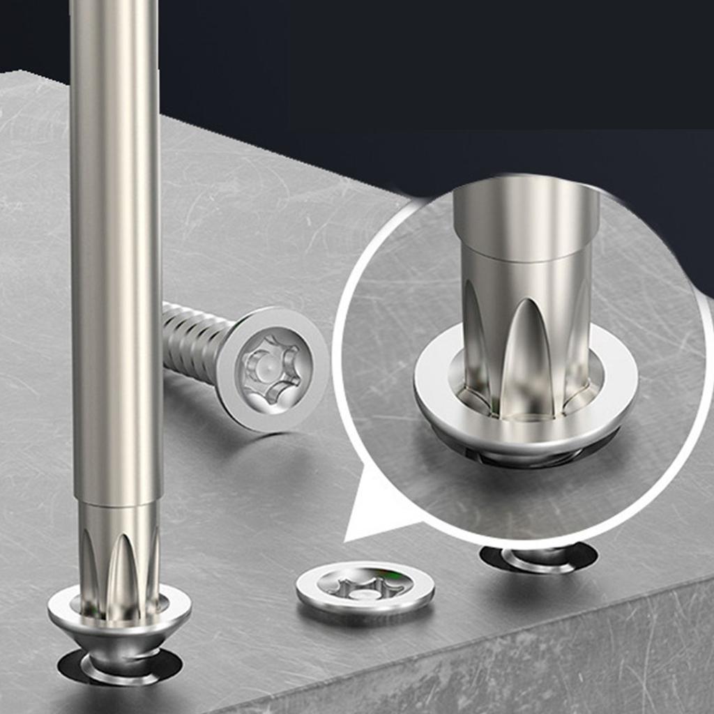 12Pcs 50/75/100mm Security Blossom Bit Set 1/4inch Hex Shank Magnetic Star Screwdriver Bit Set Magnetic Screw Driver