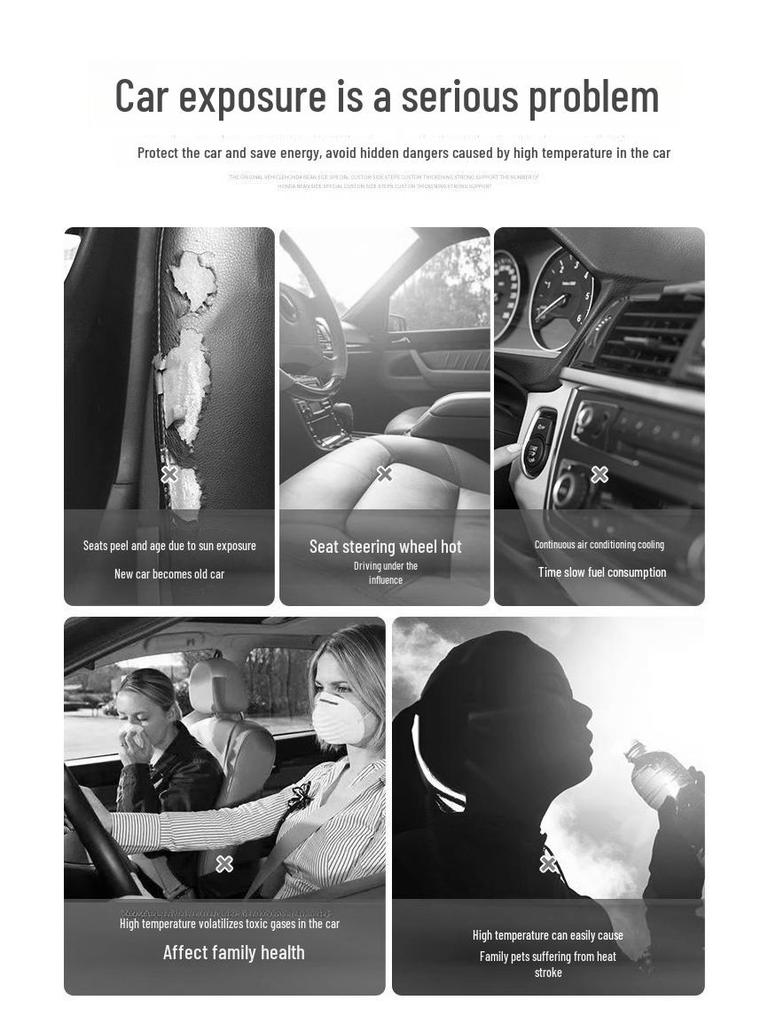 Double-Layer Car Windshield Sunshade and Heat Insulation Visor