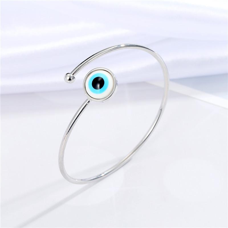 Lucky Turkish Blue Evil Eye Bracelet Bangles for Women Men Simple Round Bead Bracelet Wishing Bracelet Ladies Charm Jewelry Gift