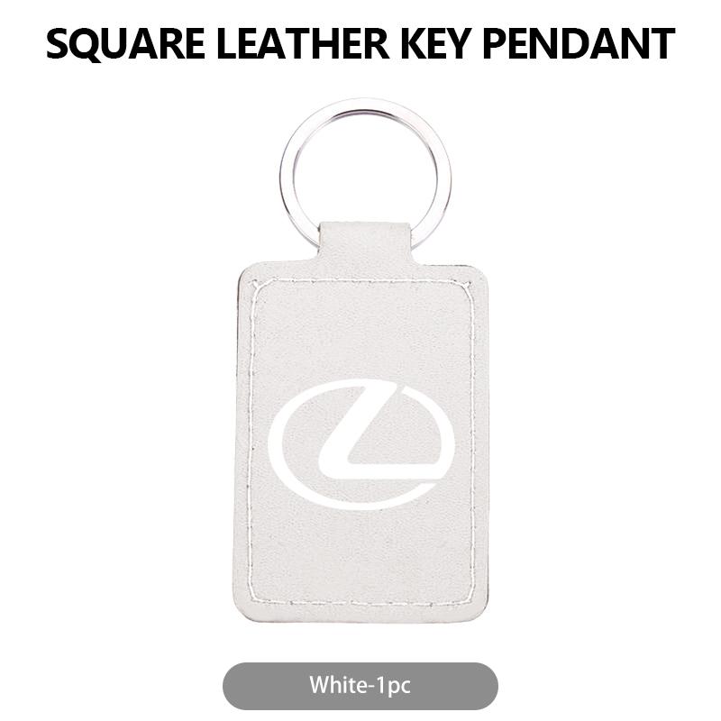 

For Lexus Metal Leather Car Logo Keychain Keyring Pendant Accessories RX350 IS250 IS200 GS300 LX570 RC350 UX250h ES350