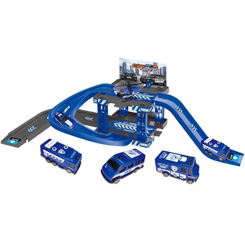 Kinder Schienen Parkplatz Spielzeug Dinosaurier Auto Parkhaus Modell Simulation Feuerwehr Polizei Baustellenfahrzeug Spielzeug Jungen Geburtstagsgeschenke