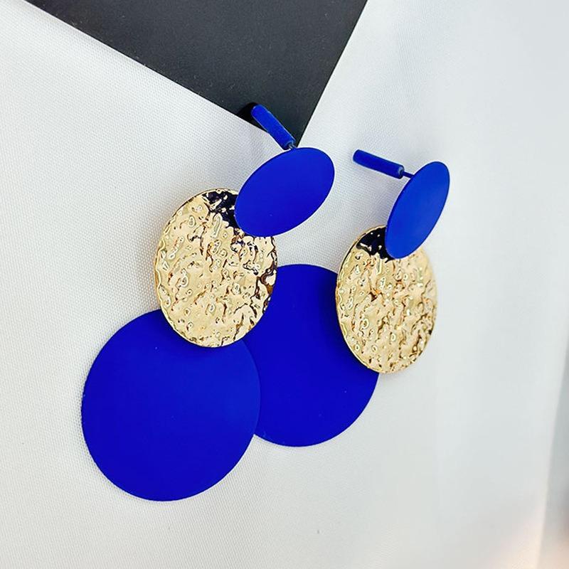 

Fashion Creative Splicing Personality Geometric Disc Earrings For Women