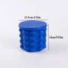 2-In-1 Silicone Blue Ice Cube Maker Circular Portable Ice Cube Mold Ice Tray Large Ice Bucket Suitable for Cold Beer Beverages