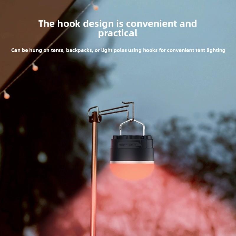 Luz LED recargable para camping lámpara colgante portátil para tienda de campaña luz RGB exterior