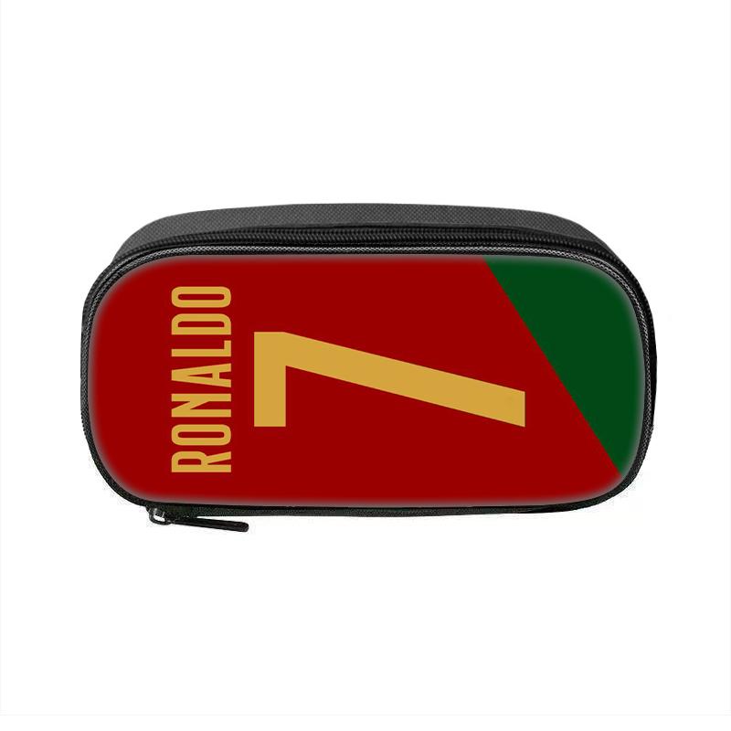 Astuccio con Motivo Ronaldo trousse da trucco CR Stella del Calcio Porta Penne Studente Grande Capacità Sportivo Cancelleria Scolastica Astuccio Portapenne con Zip