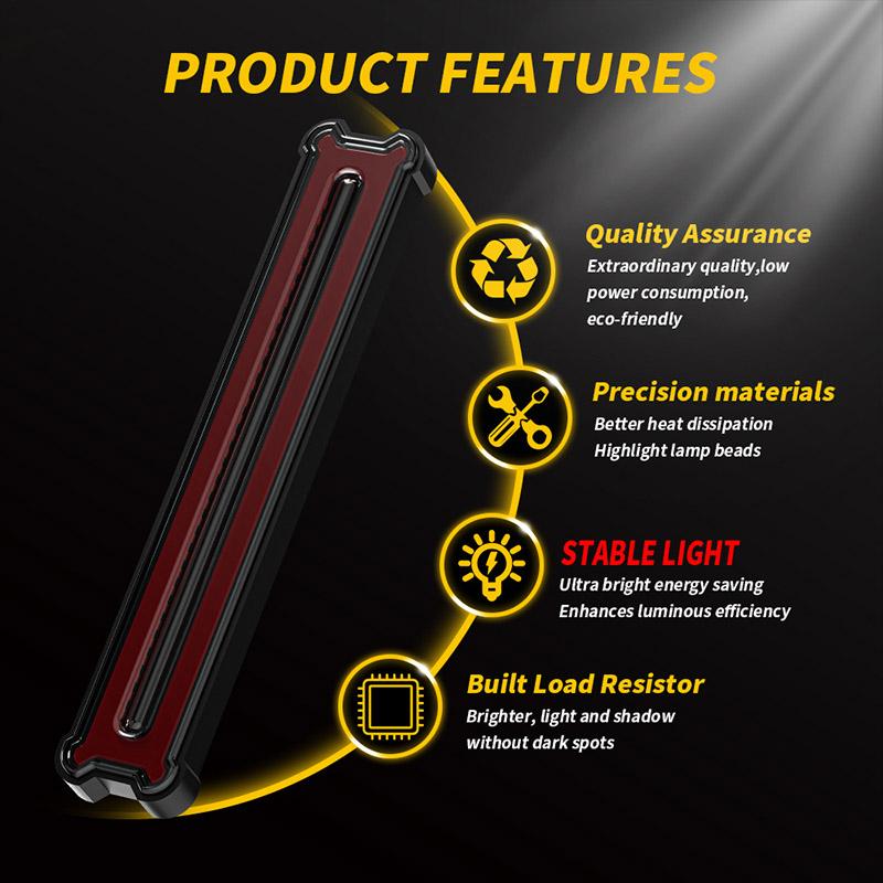 45/87/109 LED Strip Edge Light 12-24V Flashing Truck Off-road Vehicle Engineering Vehicle Side Warning Light Car Tail Light