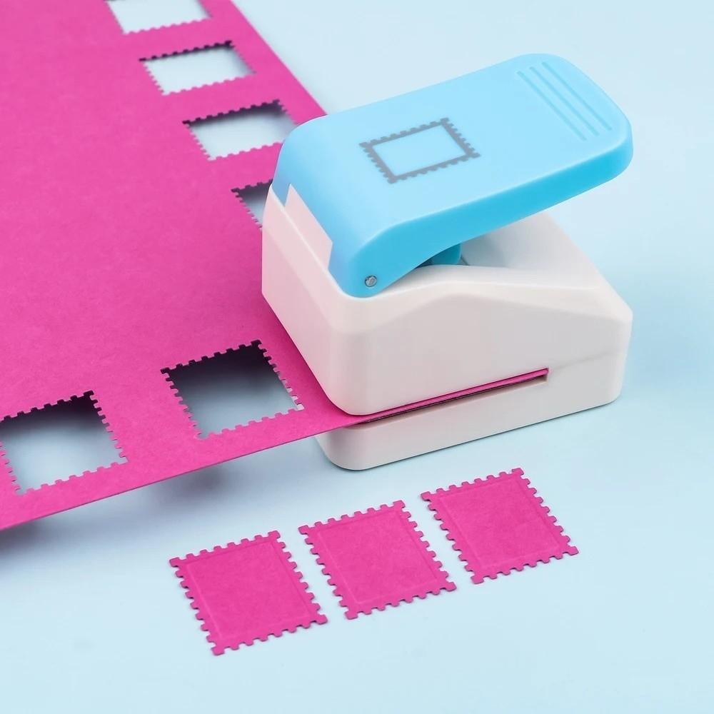DIY Stamp Border Punch 2.87x2.39cm Stamp Shape Hole Punch Toothed Puncher Embosser Journal Making