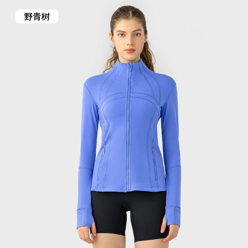 Noul palton sport de yoga pentru toamnă și iarnă, elastic, cu fermoar, pentru femei, top jacket lung cu mânecă lungă pentru alergare, fitness, yoga
