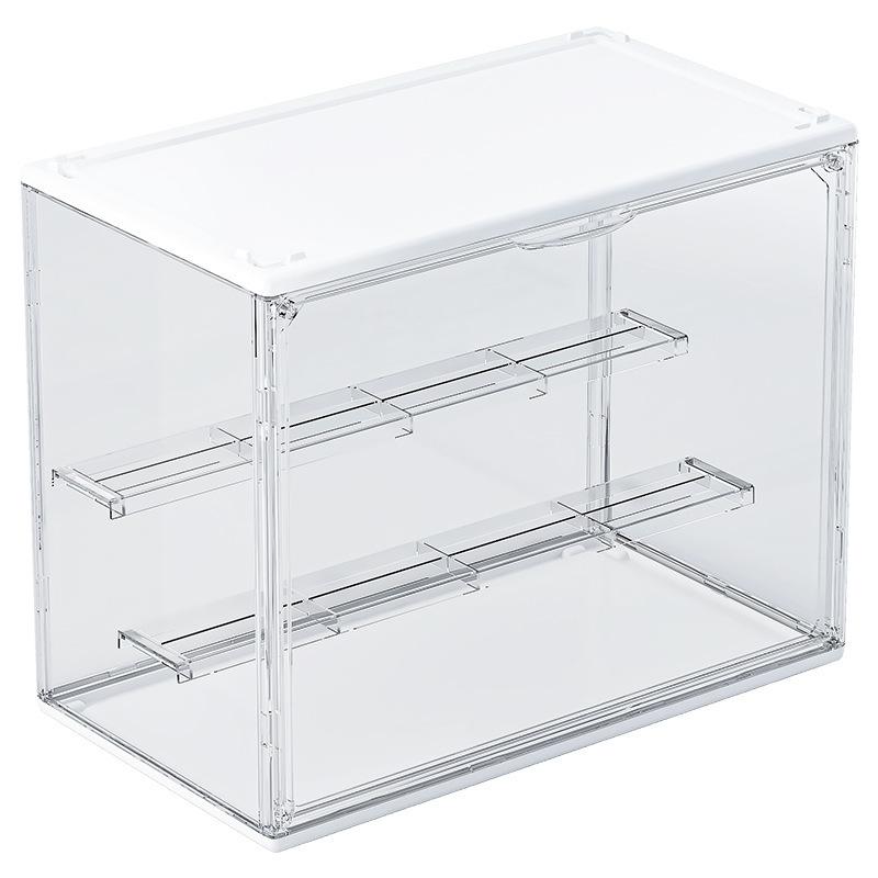 New Acrylic Display Stand Storage Box For Figurines Bubble Mat Transparent Showcase For Collectible Toys And Jewelry Accessories