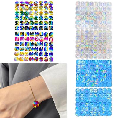 Single-Hole Mini Letter Mold for Craft Holographic Letter Number Square Bead Silicone Mold for DIY Craft Jewelry Making