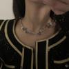 "European & American Double-Layer Love Necklace: Hip-Hop Inspired Long Sweater Chain for Women"