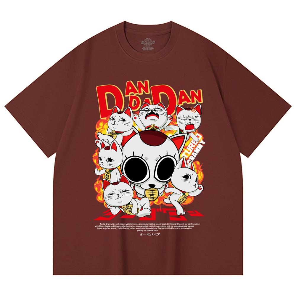 230 Gsm 100% Cotton Dandadan V12 Turbo Granny Print Unisex Heavy Cotton T Shirt