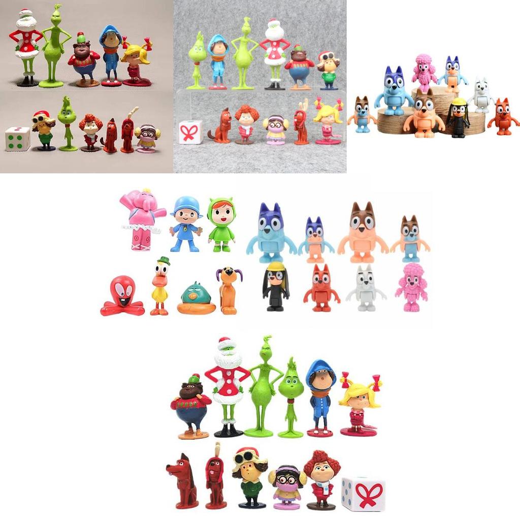Collectible Cute Puppy Figurines Set For Cake Decoration Or Office Display In 12 Unique Designs