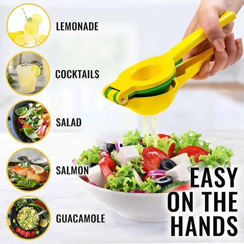 2 In 1Fresh Presser Fruit Extractor Orange Citrus Lime Lemon Squeezer Hand Press Metal Portable Household Juice Squeezer