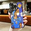 Doctor Nurse Cartoon Plating Phone Case For Iphone 16 17 Pro Max Air 16E 14 15 Plus 12 13 Mini Anti-Fall Airabag Cover