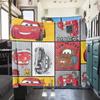 Manta de Franela con Estampado de Coches Estilo Dibujos Animados para Sofás Camas Dormitorios Sillas Viajes Pícnics Decoración del Hogar Todas las Estaciones Nuevo Set